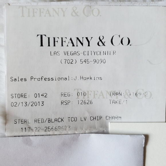 RARE Auth Tiffany & Co. Las Vegas Poker Chip Charm - Picture 2 of 12